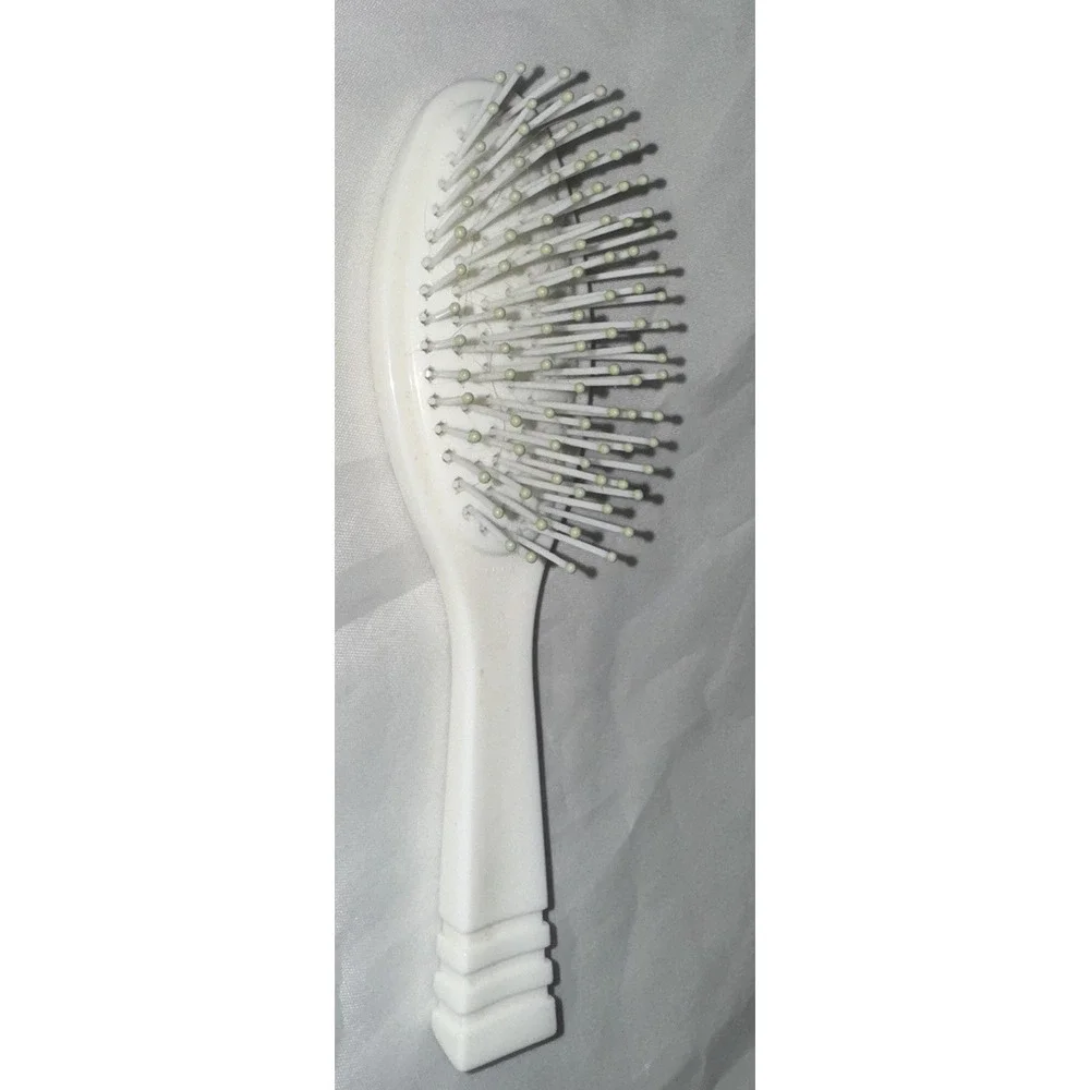 Vintage Clinique Hair Brush‎ Ball Tipped Small Travel White Plastic